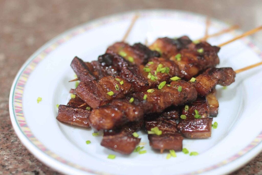 Grilled pork adobo