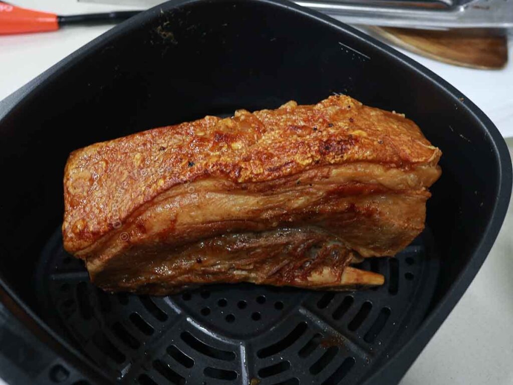 Air fried pork belly