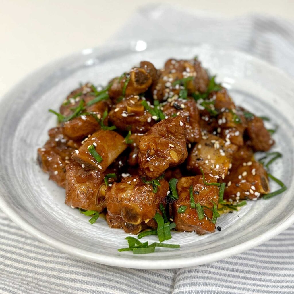 Stovetop soda braised pork ribs