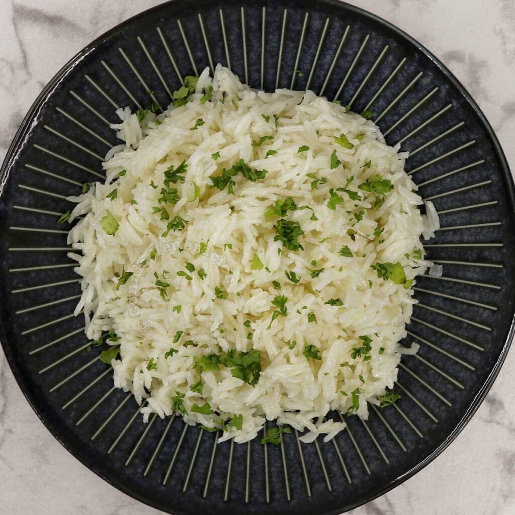 Mexican-style white rice (arroz blanco)