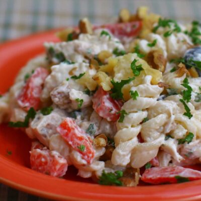 Chicken and pasta salad