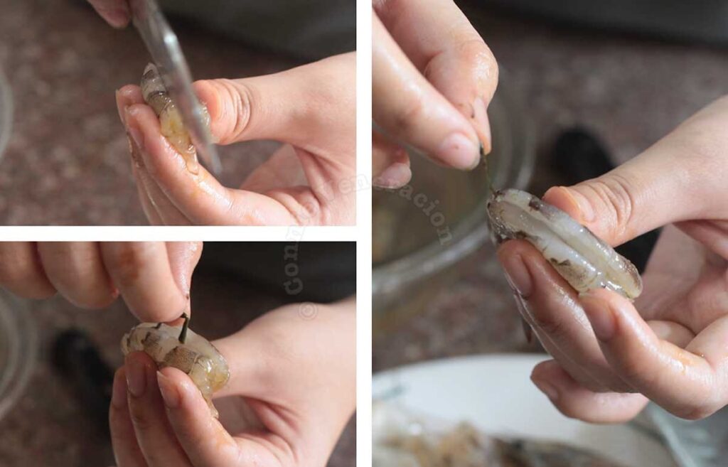 How to clean, peel and devein shrimps and prawns