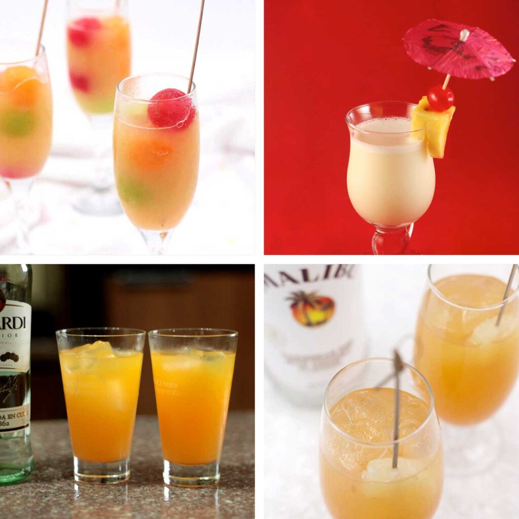 Pineapple cocktail drinks