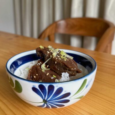 Braised beef cheeks